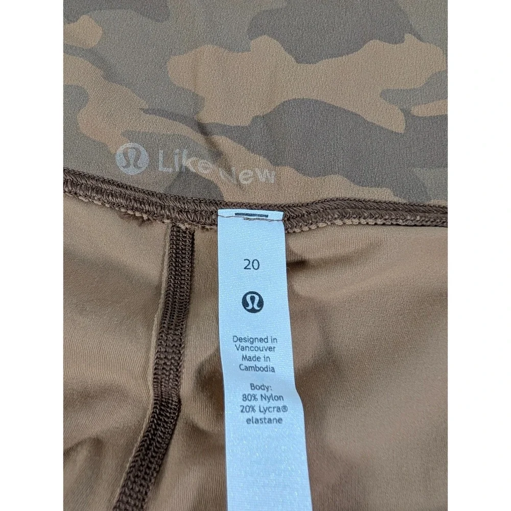 Lululemon Pants Women Plus 20 Brown Cameo Wunder Train Tight Activewear Leggings